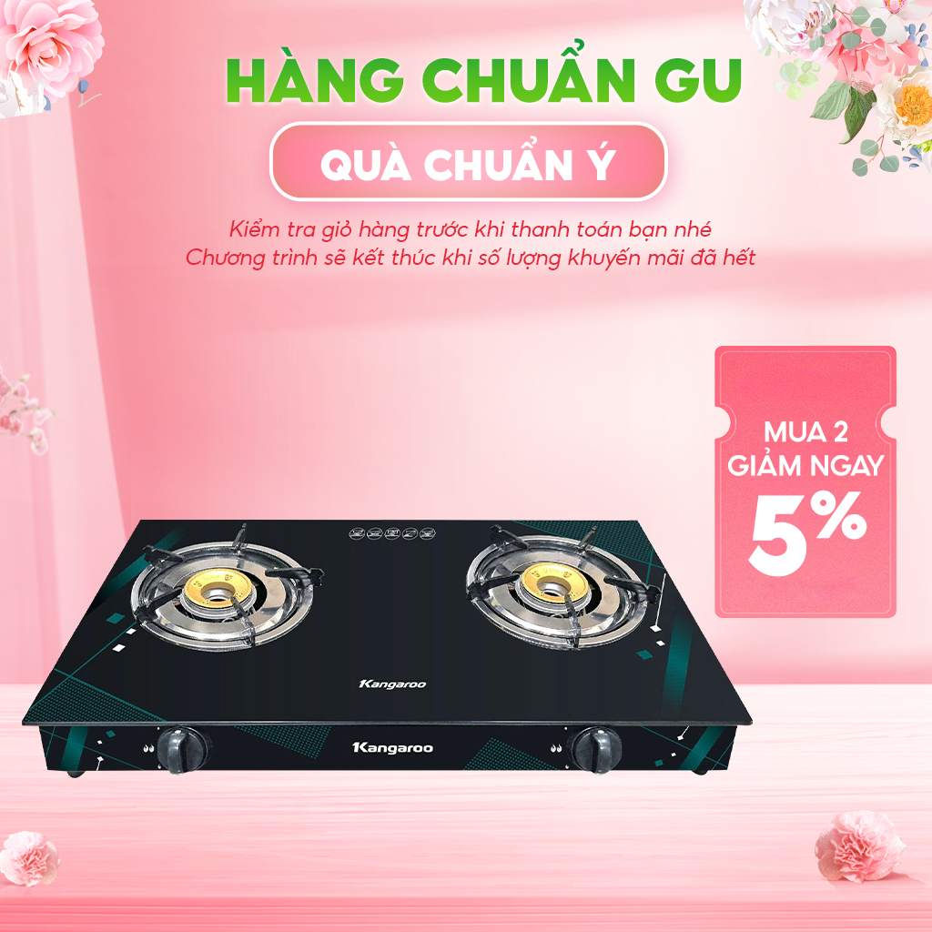 [ĐỘC QUYỀN ONLINE] Bếp gas đôi dương kính 2 lò Kangaroo KGGS69G2E