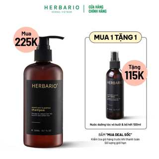 Dầu gội vỏ bưởi và bồ kết Herbario 300ml thuần chay