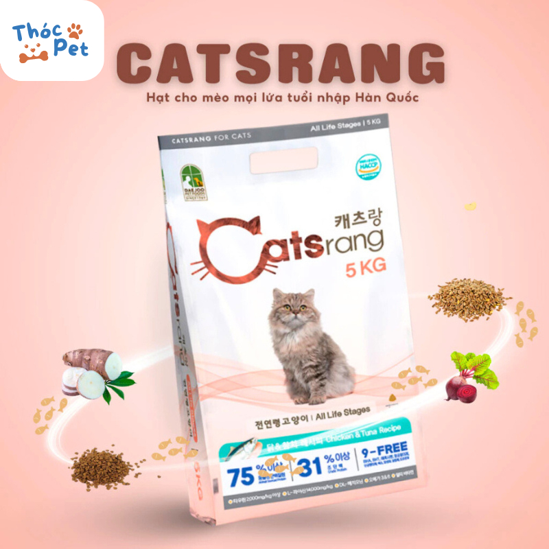 ( CATSRANG 5 KG ) - Thức Ăn Cho Mèo Catsrang túi 5kg - Thóc Pet