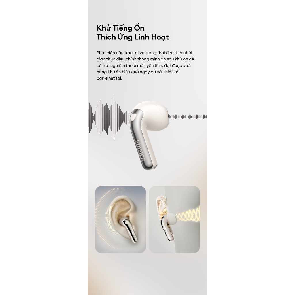 Tai Nghe Bluetooth EDIFIER EVOBUDS/EVOBUDS PRO | Chống Ồn Chủ Động | Tới 35H Sử Dụng | Bluetooth 6.1 | Bảo Hành 15 Tháng | BigBuy360 - bigbuy360.vn