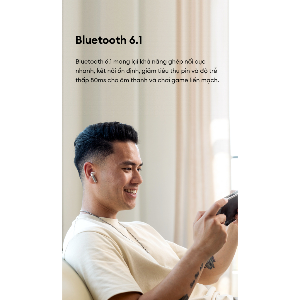 Tai Nghe Bluetooth EDIFIER EVOBUDS/EVOBUDS PRO | Chống Ồn Chủ Động | Tới 35H Sử Dụng | Bluetooth 6.1 | Bảo Hành 15 Tháng | BigBuy360 - bigbuy360.vn