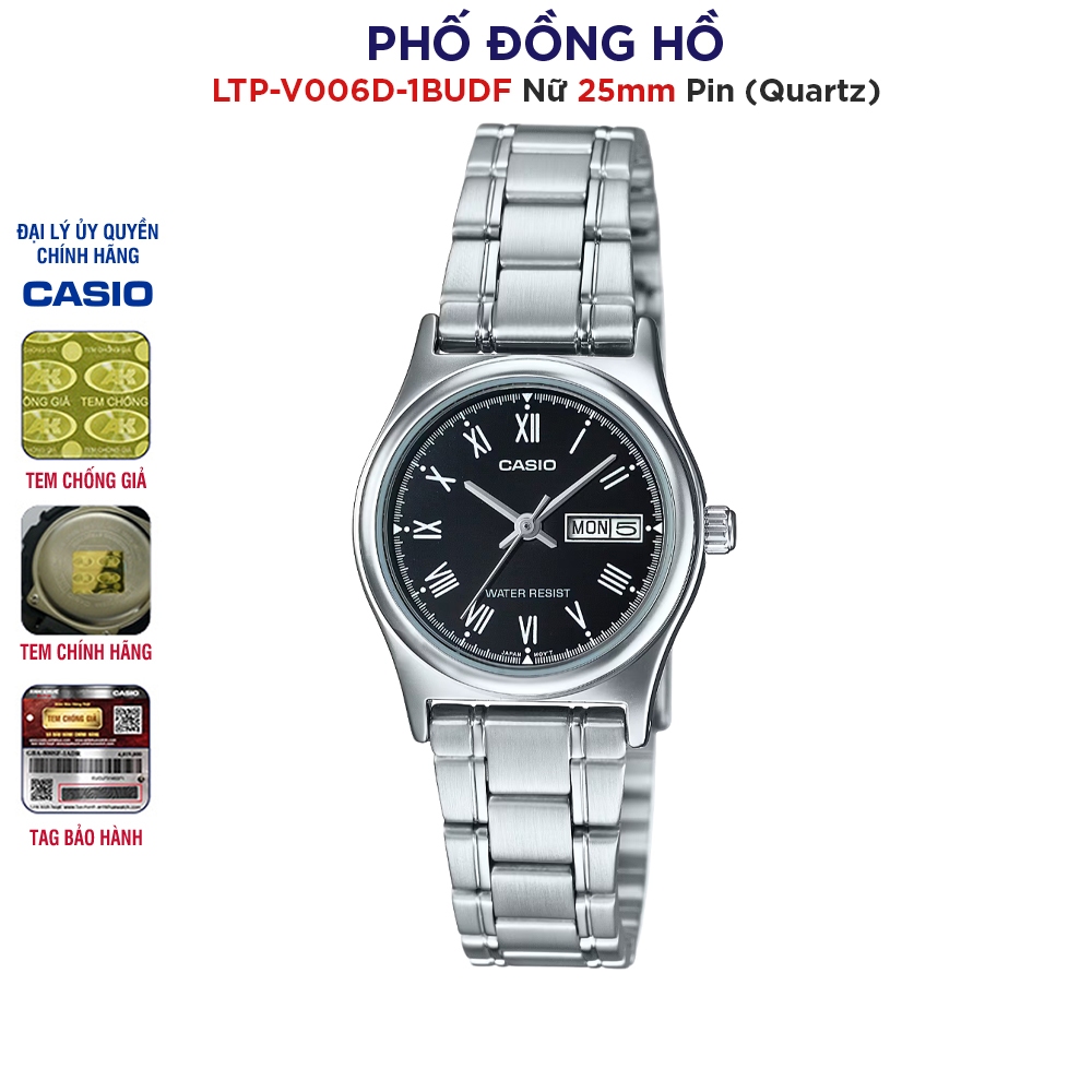 Đồng hồ nữ dây kim loại Casio Anh Khuê LTP-V006D-1BUDF chính hãng