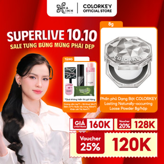 [Võ Hà Linh x COLORKEY] Phấn Phủ Bột Lasting Naturally-occurring Loose Powder 8g/hộp tặng 6 quà như hình