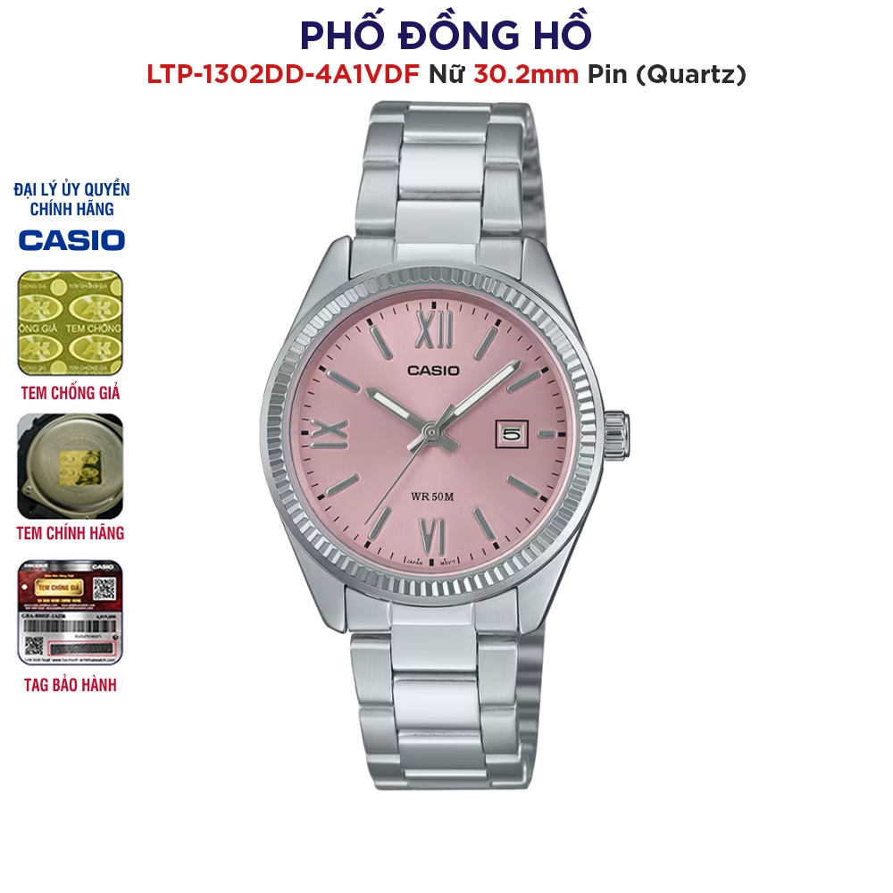 Đồng hồ nữ dây kim loại Casio Anh Khuê LTP-1302DD-4A1VDF | BigBuy360 - bigbuy360.vn