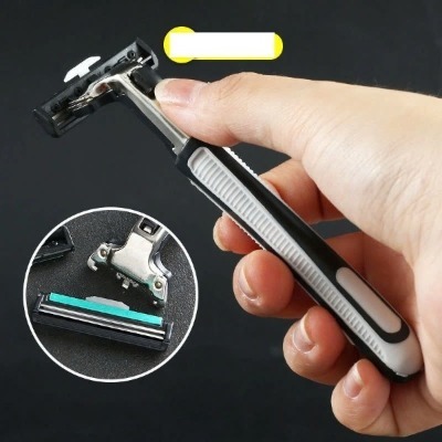 Sét Dao Cạo Râu 72 Lưỡi + 2 cán Dao Tặng 2 Lọ Gel Làm Mềm Râu và Hộp Nhựa Đựng Cán