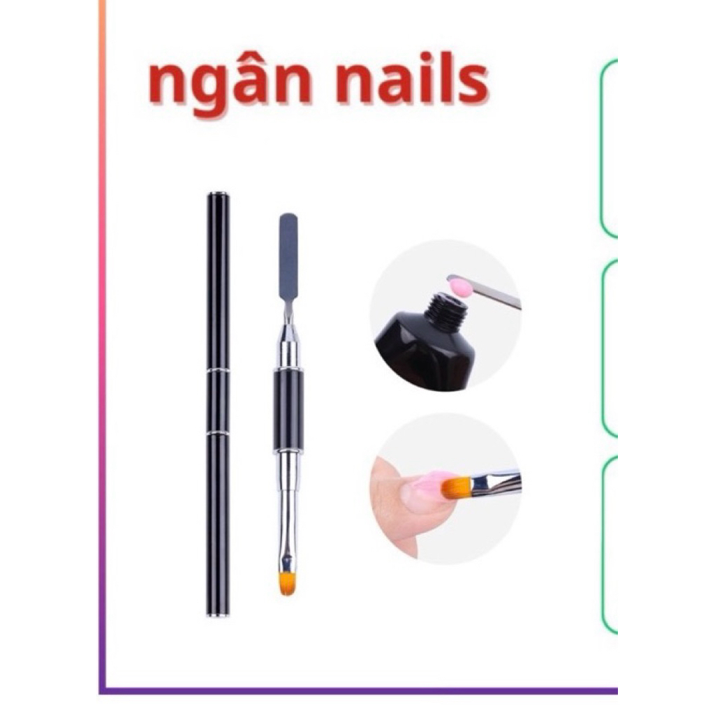 cọ đắp gel 2 đầu - cọ đắp gel gôm làm móng