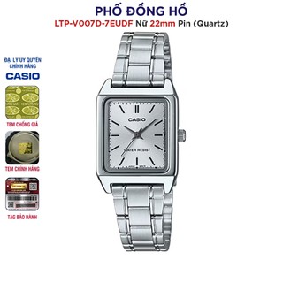 Đồng hồ nữ dây kim loại casio anh khuê ltp-v007d-7eudf