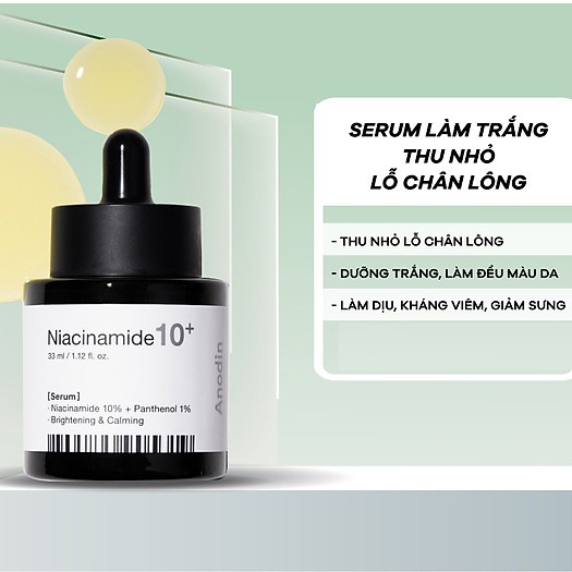 Tinh chất dưỡng trắng, mờ thâm Anodin Niacinamide 10 Plus 33ml