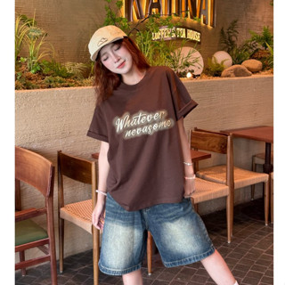 Áo Thun Boxy Whatever Cotton 250gsm Local Brand Nevasome Thêu Nổi Tay Lỡ Form Boxy Rộng Nam Nữ Menswear Womenswear