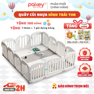 Quây Cũi Nhựa Bambi Cao Cấp TẶNG 100 BÓNG + THẢM DÀY - Quây Nhựa Cho Bé PAKEY Loại 1 Bảo Hành Trọn Đời