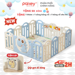 [SIÊU TỐC 2H] Quây Cũi Nhựa Gấp Gọn PAKEY +TẶNG Thảm + Bóng + Giỏ, Bảo Hành Trọn Đời Quây Nhựa Chắc Chắn Cao 60cm