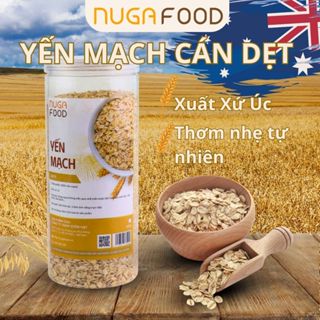 Yến mạch cán dẹt ăn liền NUGAFOOD, yến mạch giảm cân, ăn kiêng tiện lợi cho người bận rộn hủ 500g