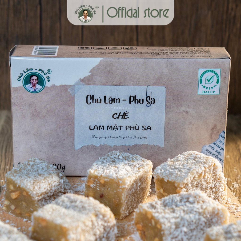 Chè lam truyền thống đặc sản Chú Lâm Phù Sa độ ngọt nhẹ dễ ăn đóng gói 500g sang trọng