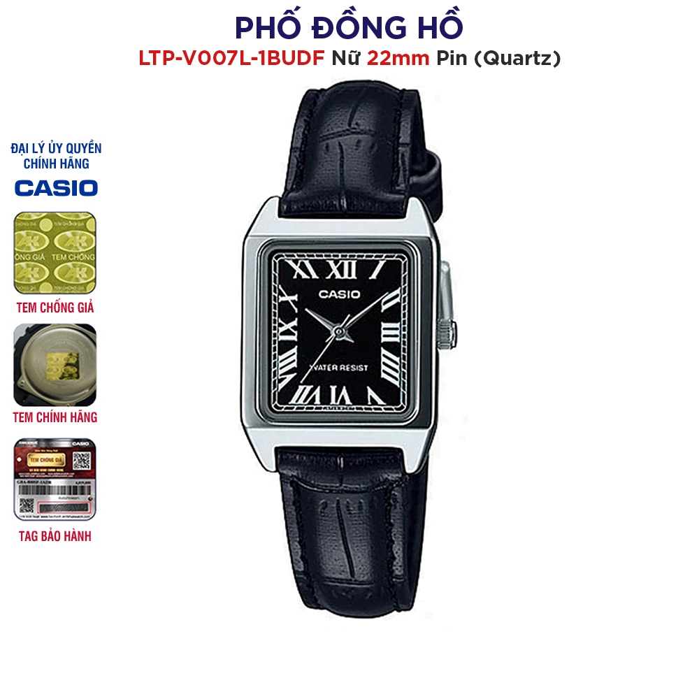 Đồng hồ nữ dây da Casio Anh Khuê LTP-V007L-1BUDF