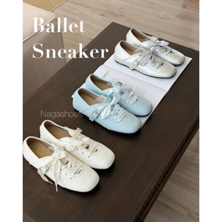 GIÀY BÚP BÊ NAGASHOES DÁNG THỂ THAO DÂY NƠ LỤA 2P NAB117