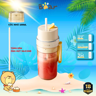 Máy Xay Sinh Tố Cầm Tay 12 Lưỡi Bear LLJ-K04V2, 70W, Tích Điện 2 Cối, Xay đá bi, Bảo Hành 18 Tháng