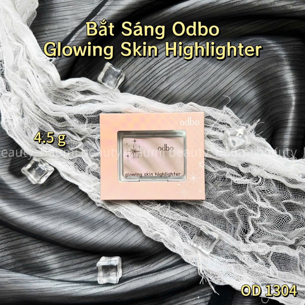 Bắt sáng căng bóng 1 ô chữ nhật Odbo Glowing Skin OD1304 Highlighter 4.5g - Thái Lan