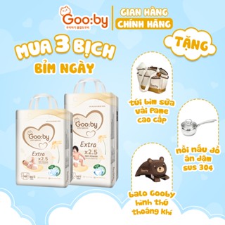 (Combo quà) 3 Bịch Tã/bỉm Gooby Extra mềm mại, chống tràn, siêu thấm hút đủ size cho bé 4-30KG