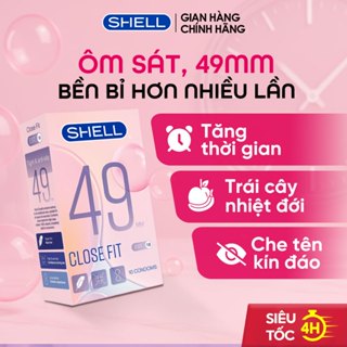 Bao cao su Shell Close Fit - Size 49mm, siêu mỏng, chống tuột, kéo dài thời gian - Hộp 10 cái | SHELL CHÍNH HÃNG