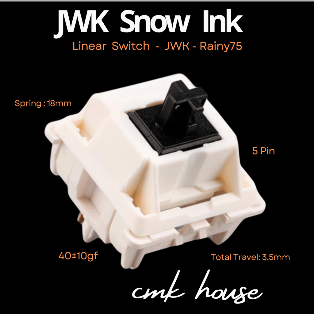 Gói 10 Switch Linear JWK Snow Ink - Linear 40gf - OEM Dùng Trên Rainy75