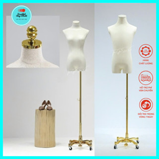 Manocanh Nam Nữ Không Tay Có Đùi Ma Nơ Canh mannequin Chân Gỗ Vàng Bạc 