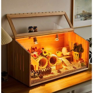 LỒNG+PHỤ PHỆN nuôi gà,chuột chất liệu gỗ mica (gà rutin,chuột hamster,chim,các loài bò sát(sz40cm-80cm)