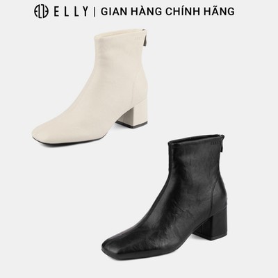 Boot cao gót nữ ELLY EGM218 da microfiber gót 5.5cm thanh lịch cao cấp