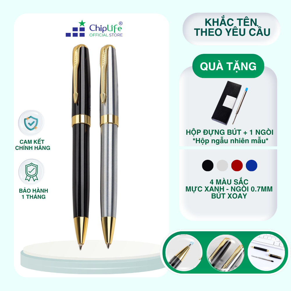 [Miễn phí khắc tên] Bút ký doanh nhân CHIPLIFE IM010 - Dạng xoay mở ngòi 0.7mm