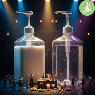 Bình đựng siro bằng nhựa thủy tinh có vòi pump định lượng 10ml 1 lần bơm