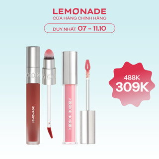 Combo Son bùn ẩm Lemonade Perfect Couple Blurry Stain Lip Cream 3,5g và Son tint bóng Mirror Mirror Water Tint 4g
