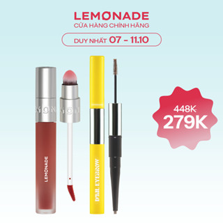 Combo Son bùn Lemonade Perfect Couple Blurry Stain Lip Cream 3,5g và Chì kẻ mày 2 đầu Lemonade Dual Eyebrow 2.75g