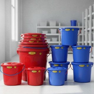  Xô Nhựa Có Nắp Có Quai Xách Đa Năng 4L - 20L Nhựa PP Chính Phẩm Đại Triển  - Phương Trang 