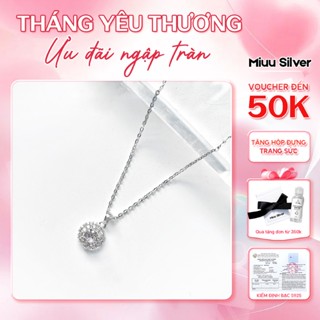 Dây chuyền bạc nữ đính đá sang trọng Almina Miuu Silver