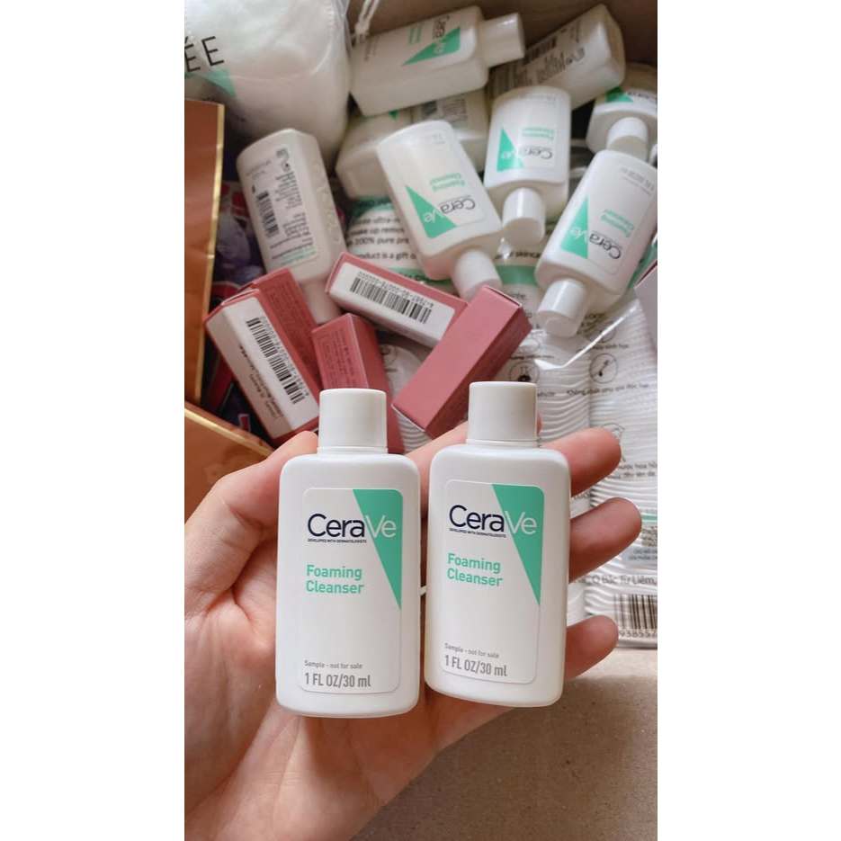 combo Srm Sữa rửa mặt cho da thường da dầu,da treament, nhạy cảm Cerave  Cleanser 473ML 30ml, 236ml