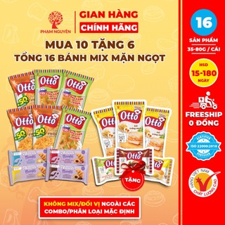   SHIP TỪ HÀ NỘI  MUA 10 TẶNG 6  TỔNG 16 Bánh mì tươi Otto Mix Mặn Ngọt giá sỉ | Đồ ăn vặt 