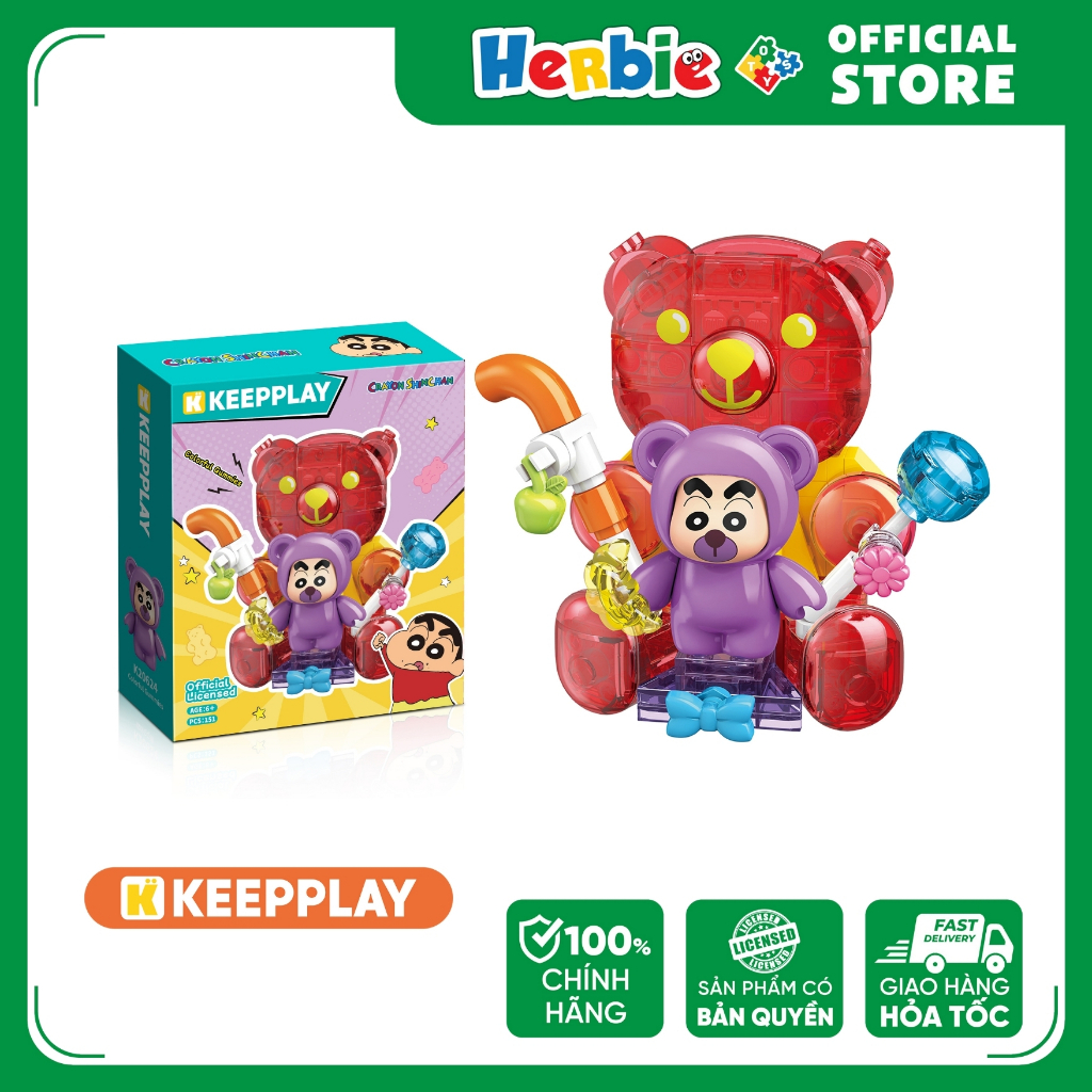 Đồ Chơi Lắp Ráp KEEPPLAY Shinchan Colorful Gummies K20624 - Herbie Toys