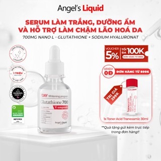 Serum Dưỡng Trắng Da, Cấp Ẩm Đa Tầng Angel's Liquid Glutathione 700mg + HA 7Day Whitening Program 30ml