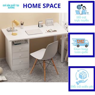 Bàn làm việc văn phòng, bàn học dành cho học sinh, sinh viên với chân sắt và tủ gỗ mã HS509