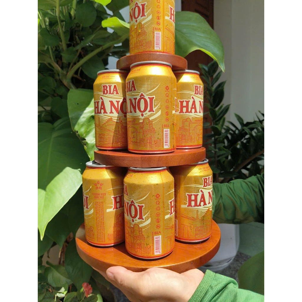 Tháp gỗ 3 tầng bày bia, nước ngọt, tháp bày gia tiên đẹp mắt sang trọng