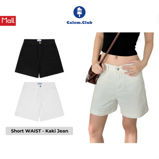 Quần short lửng WAIST Calem.Club style năng động mùa hè chất Kaki Jean dáng ngắn trên gối