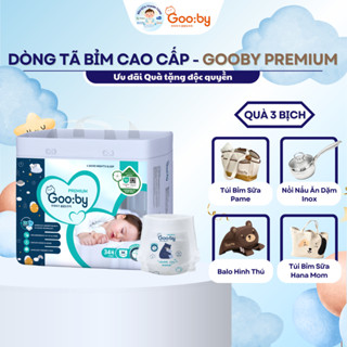 [KÈM QUÀ] COMBO 3 Bịch Bỉm Quần/Dán Gooby Premium - Chuyên gia bỉm đêm, chống trào 12h, đủ size NB/S/M/L/XL/XXL/XXXL