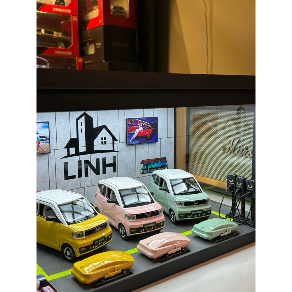 mô hình xe wuling mini ev 1:24