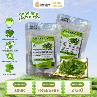 Rong Nho Tách Nước - Vương Quốc Tỏi - Nở ra gấp 3 lần, phù hợp dùng thay thế rau xanh.
