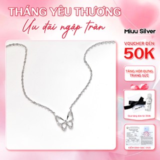 Dây chuyền bạc nữ Miuu Silver, vòng cổ bạc mặt hồ điệp xinh xắn Butterfly Necklace