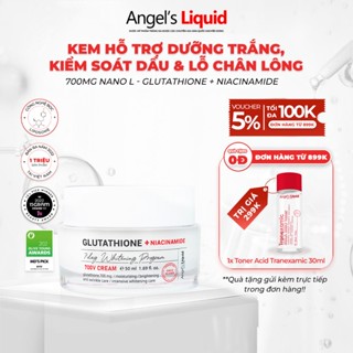 Kem Dưỡng Trắng Se Khít Lỗ Chân Lông Angel's Liquid Glutathione +Niacinamide Whitening Cream 50ml