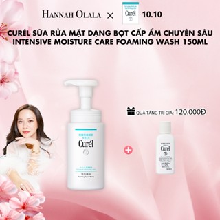 [LIVE Hannah Olala 10.10] Sữa Rửa Mặt Dạng Bọt Cấp Ẩm Chuyên Sâu Curel Intensive Moisture Care Foaming Facial Wash 150ml