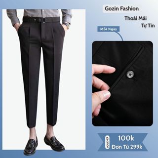 Quần tây nam Gozin Fashion chất vải tuyết mưa ống côn co giãn dáng ôm body -JA33