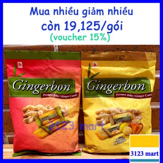   SỈ từ 2,4,10 gói  Kẹo gừng dẻo Gingerbon Indonesia 125g chính hãng. HALAL. 