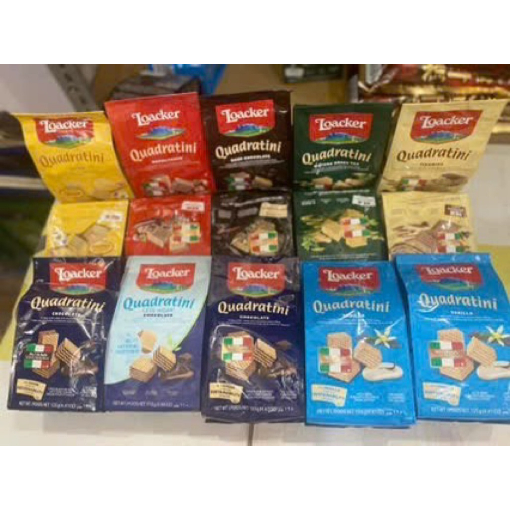 [DATE ĐẸP 03/2027]Bánh Xốp Ý Loacker Quadratini 110 Gram - 125 Gram (8 vị)