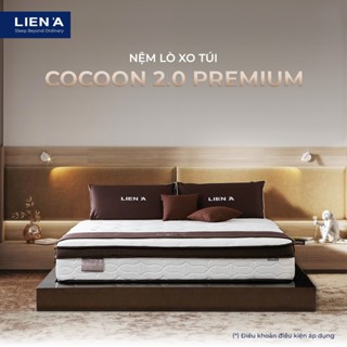 Nệm Lò Xo Túi COCOON 2.0 PREMIUM Liên Á Dày 28cm, Êm Ái Với Lớp Cao Su Thiên Nhiên